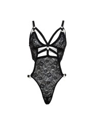 Christine - Exclusieve body met open kruis Giselle - Zwart