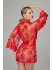 Christine - Kanten Kimono Graceful - Rood