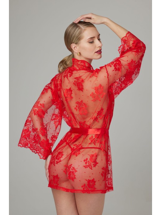 Christine - Kanten Kimono Graceful - Rood