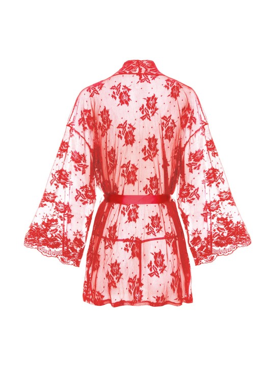Christine - Kanten Kimono Graceful - Rood