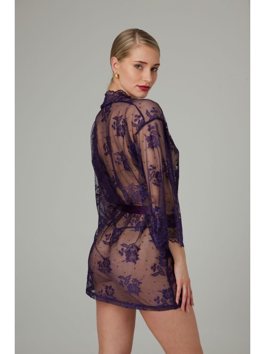 Christine - Kanten Kimono Graceful - Paars