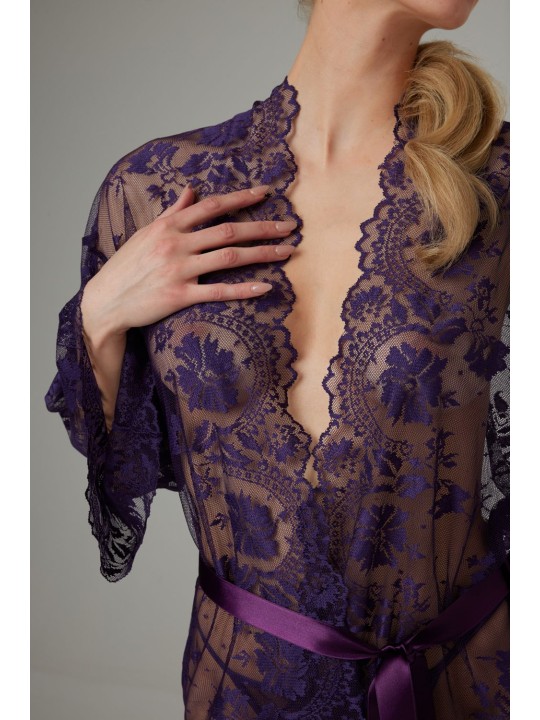 Christine - Kanten Kimono Graceful - Paars