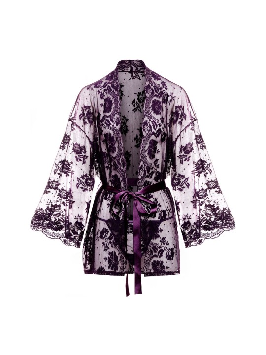 Christine - Kanten Kimono Graceful - Paars