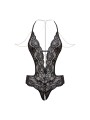 Christine - Openkruis Body met Parels Mea - Zwart