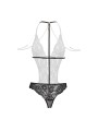 Christine - Openkruis Body met Parels Mea - Zwart