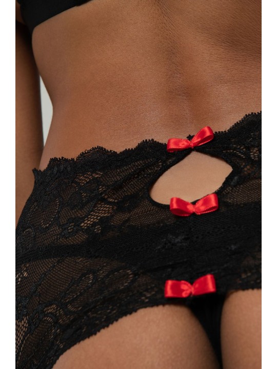 Christine - Lace suspenderbelt wide Marzia - Black