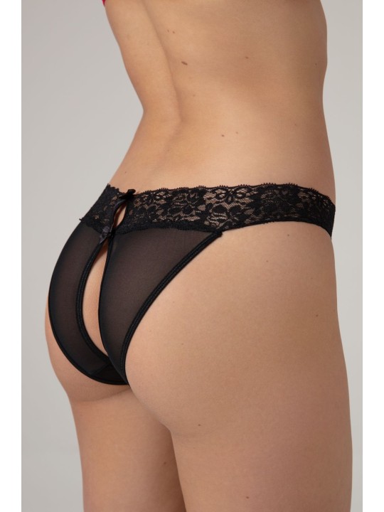 Christine - Open Kruis String - Zwart