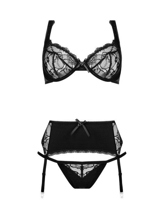Christine - 3-delige Bh-set Marzia zwart