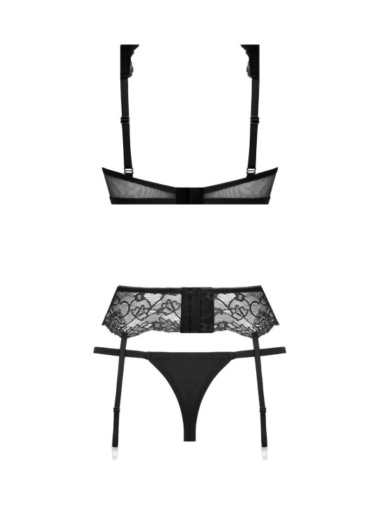Christine - 3-delige Bh-set Marzia zwart