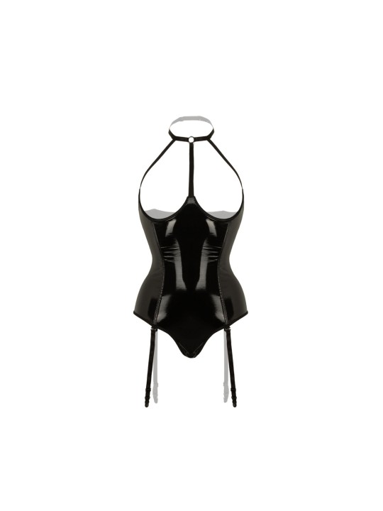 Christine - Bodysuit with Open Cups Dark Desire - Black