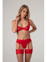 Christine - 3 piece bra set Marzia - red