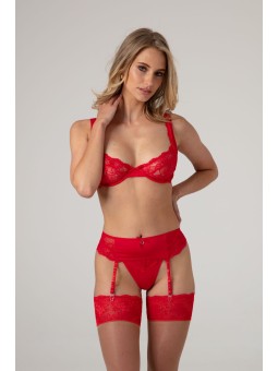 Christine - 3-delige Bh-set Marzia rood