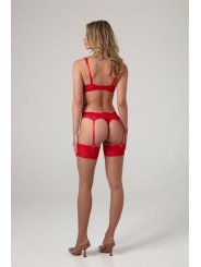 Christine - 3 piece bra set Marzia - red