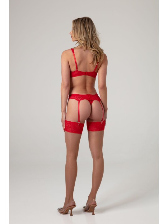 Christine - 3 piece bra set Marzia - red