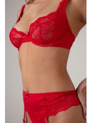 Christine - 3 piece bra set Marzia - red