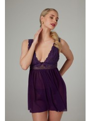 Christine - Babydoll & String Lieve - paars