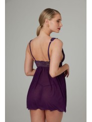 Christine - Babydoll & String Lieve - paars