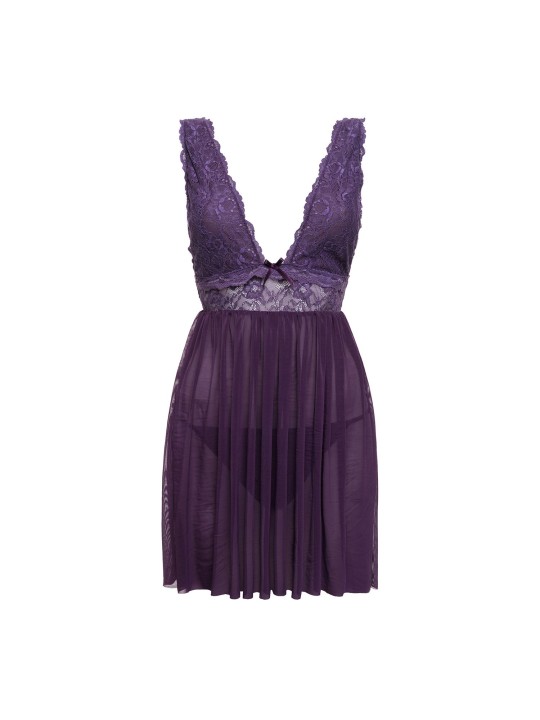 Christine - Babydoll & String Lieve - paars