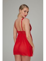 Christine - Babydoll & String Lieve - Rood