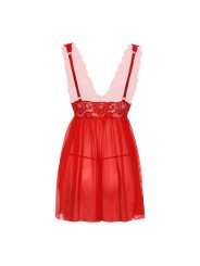 Christine - Babydoll & String Lieve - Rood