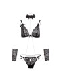 Christine - Soft bondage set with pearls Mea - Black