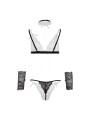 Christine - Soft bondage set with pearls Mea - Black