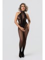 Christine - Visnet Kanten Catsuit Met Open Kruisje
