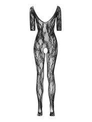 Christine - Kanten Visnet Catsuit Open Kruisje