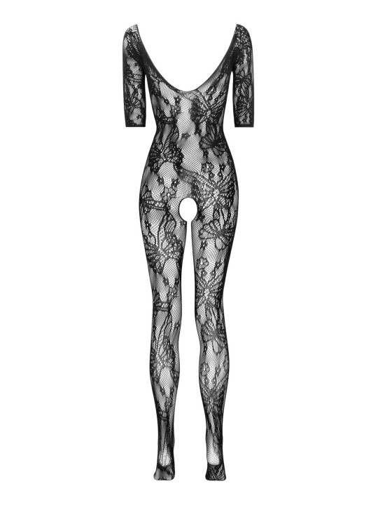 Christine - Kanten Visnet Catsuit Open Kruisje