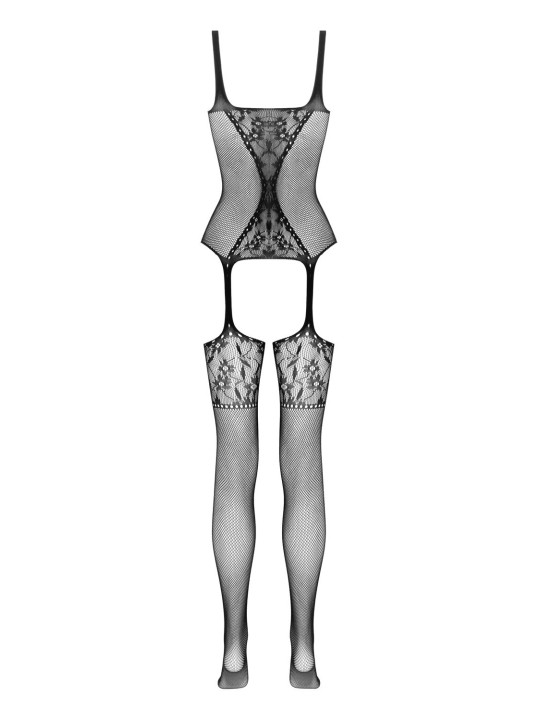 Christine - Lace and Fishnet Seduction Bodystocking