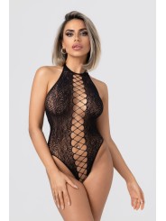 Christine - Noir Open Crotch Bodysuit