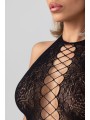Christine - Noir Open Crotch Bodysuit