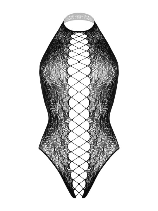 Christine - Noir Open Crotch Bodysuit