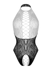 Christine - Noir Open Crotch Bodysuit