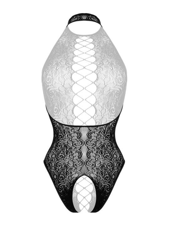 Christine - Noir Open Crotch Bodysuit