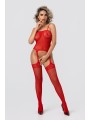 Christine - Open Kruis Jarretel Design Catsuit