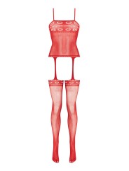 Christine - Open Kruis Jarretel Design Catsuit