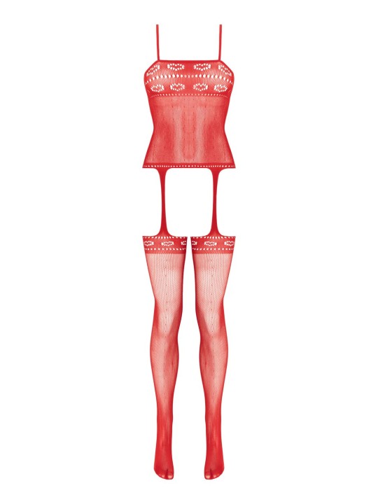 Christine - Open Kruis Jarretel Design Catsuit