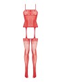 Christine - Open Kruis Jarretel Design Catsuit