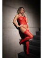 Christine - Open Kruis Jarretel Design Catsuit