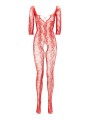 Christine - Rose Kanten Catsuit Met Open Kruisje