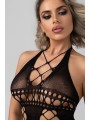 Christine - Midnight Fishnet Cut-Out Dress