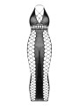 Christine - Midnight Fishnet Cut-Out Dress