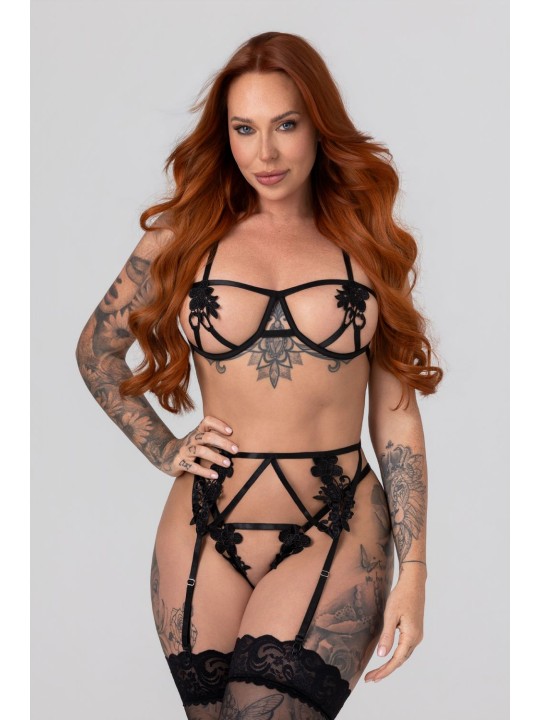 Christine - Kinky 3-Piece Harness Suspender Set Fiercy