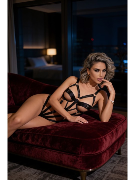 Christine - Bondage Style Harness Bodysuit