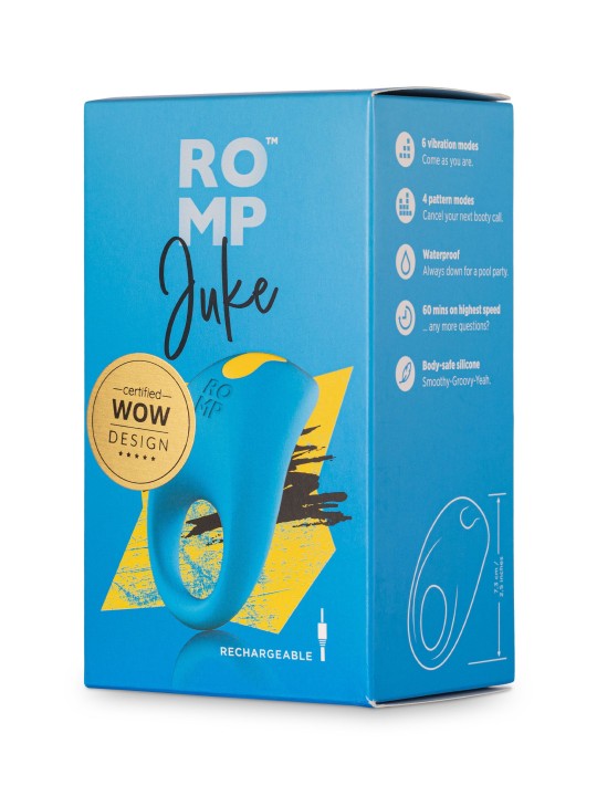 ROMP – Juke Vibrating Cock Ring – Blue