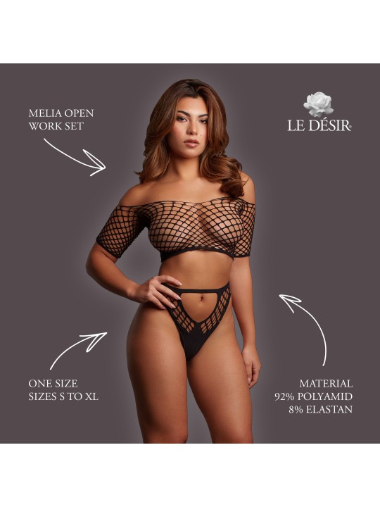 Le Désir - Melia Open Setje 2-delig - Zwart