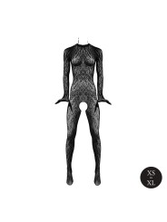 Le Désir - Roxy Luipaard Catsuit Met Open Kruisje - Zwart