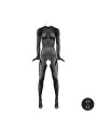 Le Désir - Roxy Luipaard Catsuit Met Open Kruisje - Zwart
