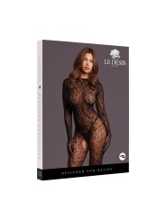 Le Désir - Roxy Luipaard Catsuit Met Open Kruisje - Zwart